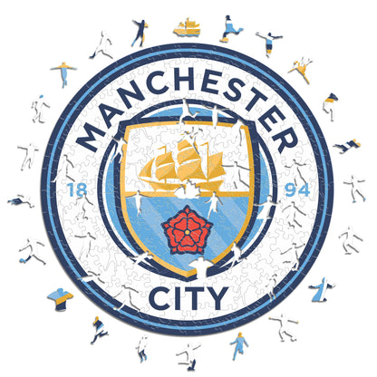 Logo Manchester City FC® - Puzzle en Bois