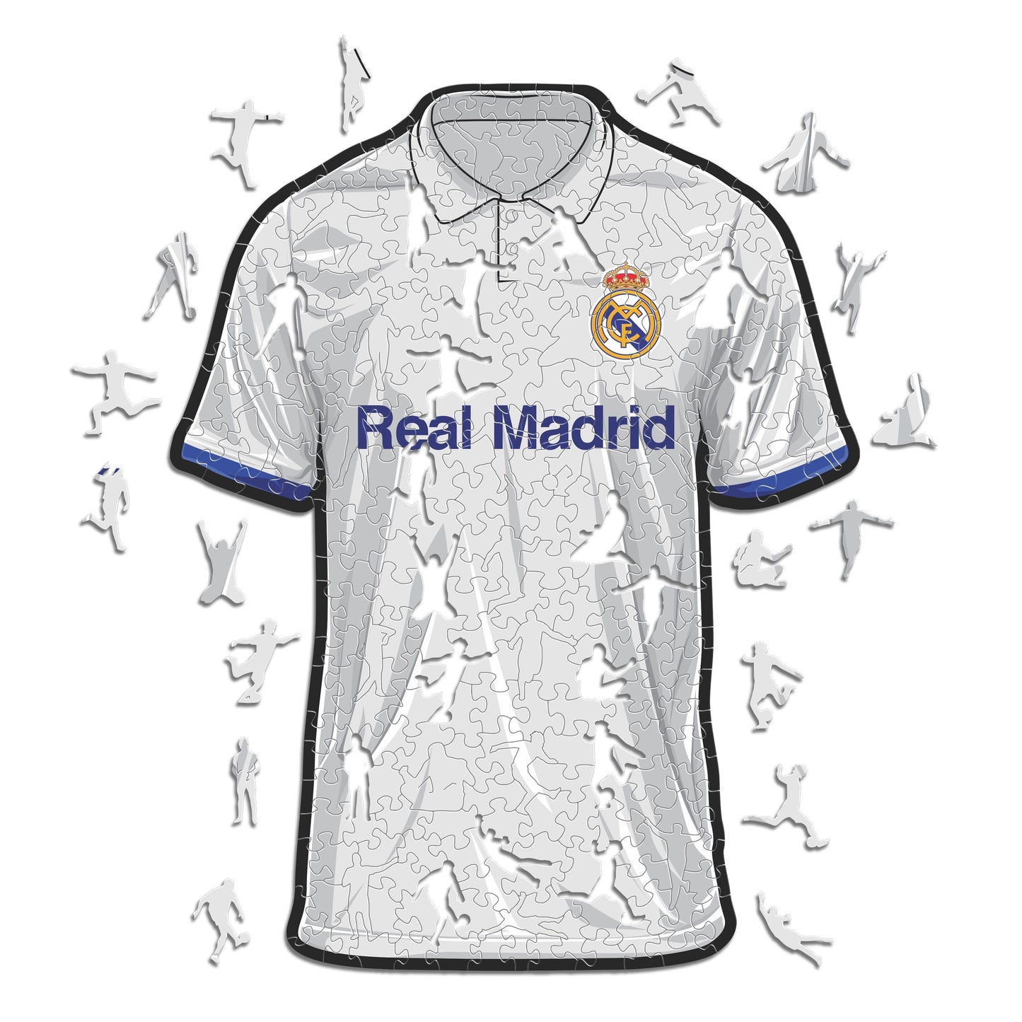 2 PACK Real Madrid CF® Logo + Maillot - Puzzle Officiel en Bois