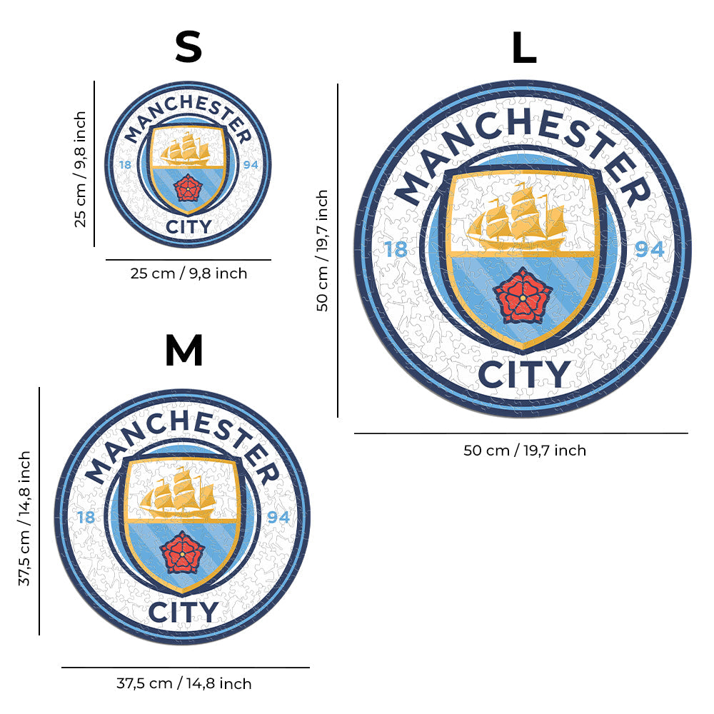 Logo Manchester City FC® - Puzzle en Bois