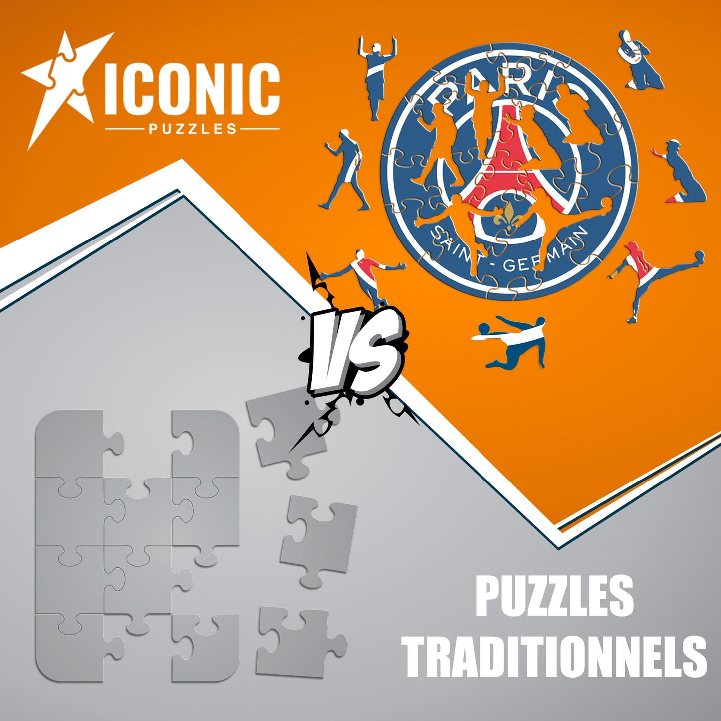 Logo PSG FC® - Puzzle en Bois